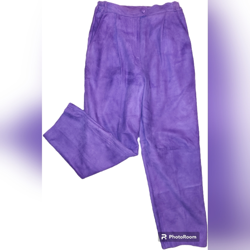 Vintage Purple Suede Pants